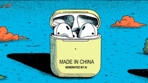 Caja de Airpods hecha en China con IA