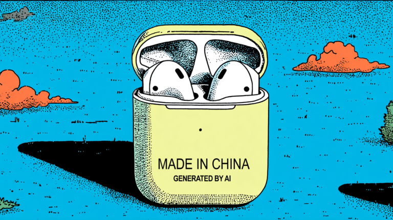 Caja de Airpods hecha en China con IA